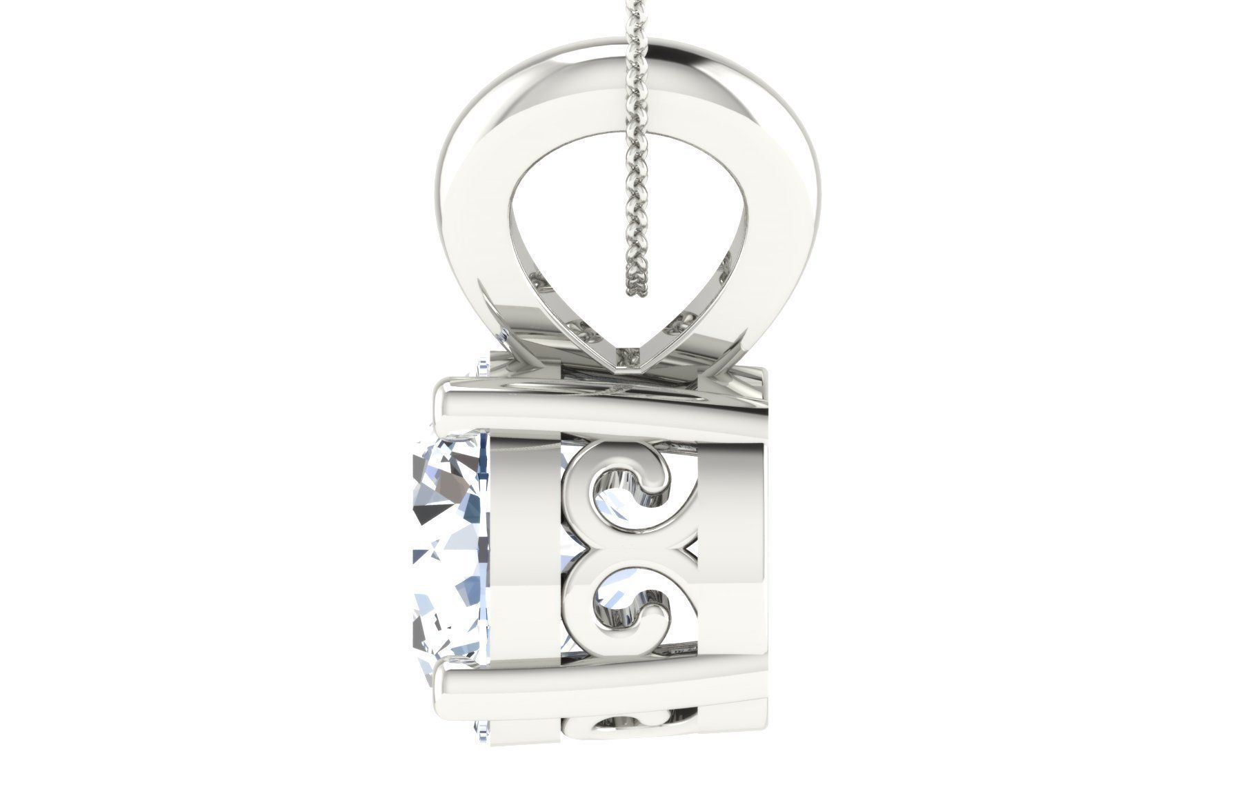 Solitaire pendant 3dm stl render detail 3D print model 3D print model_2