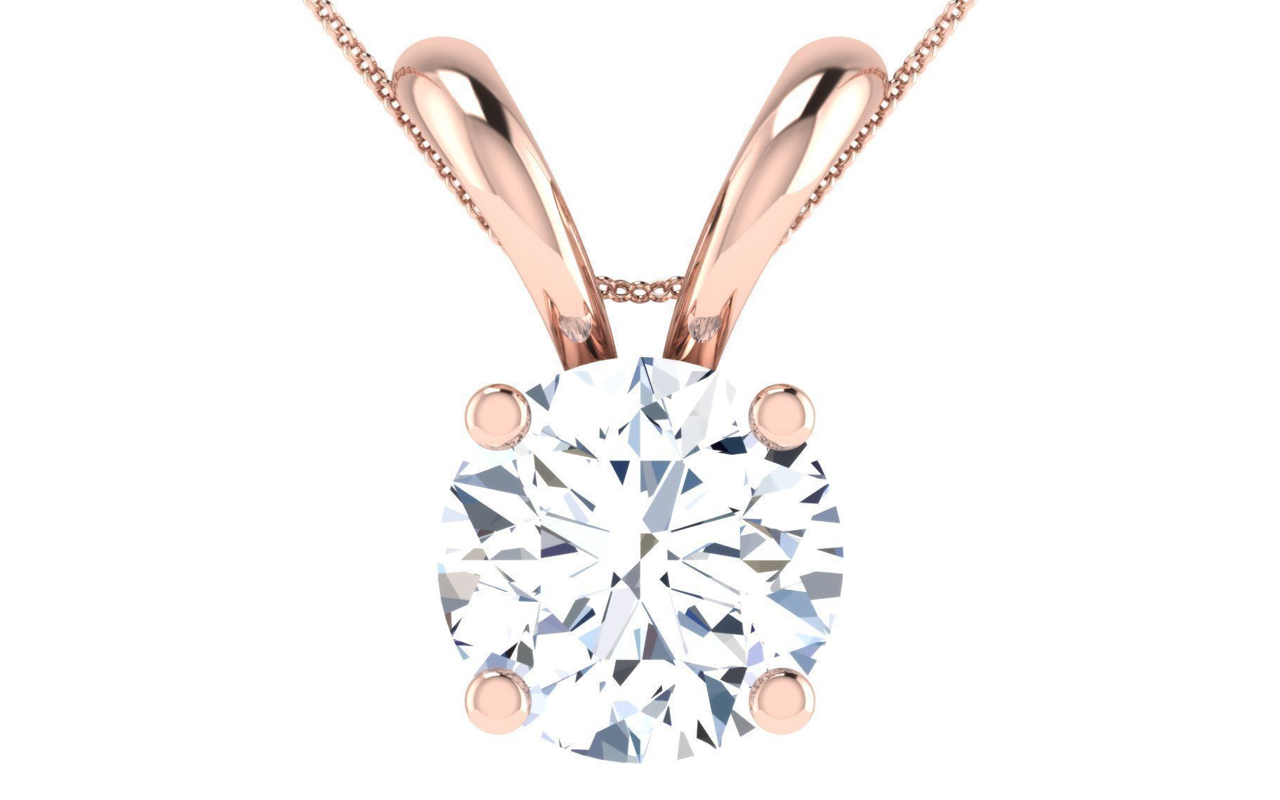 Solitaire pendant 3dm stl render detail 3D print model 3D print model_1