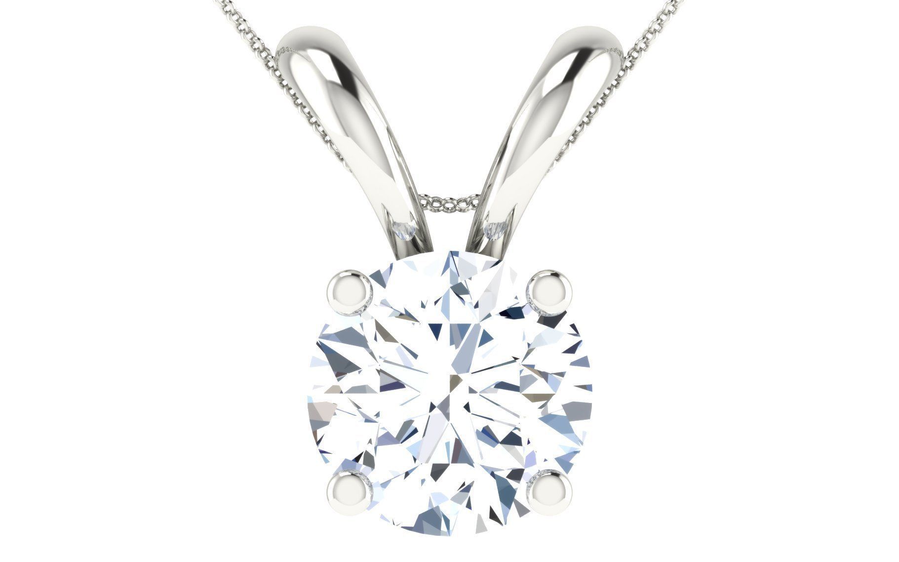 Solitaire pendant 3dm stl render detail 3D print model 3D print model_6