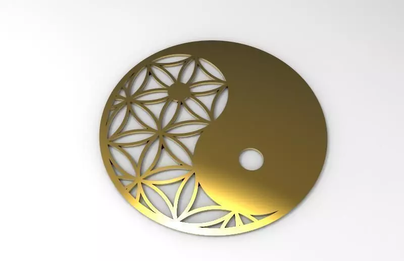 Yin Yang sacred 3D print model_0