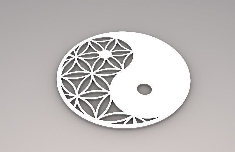 Yin Yang sacred 3D print model_1