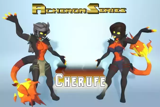 Acheron Cherufe Nude Low-poly 3D model