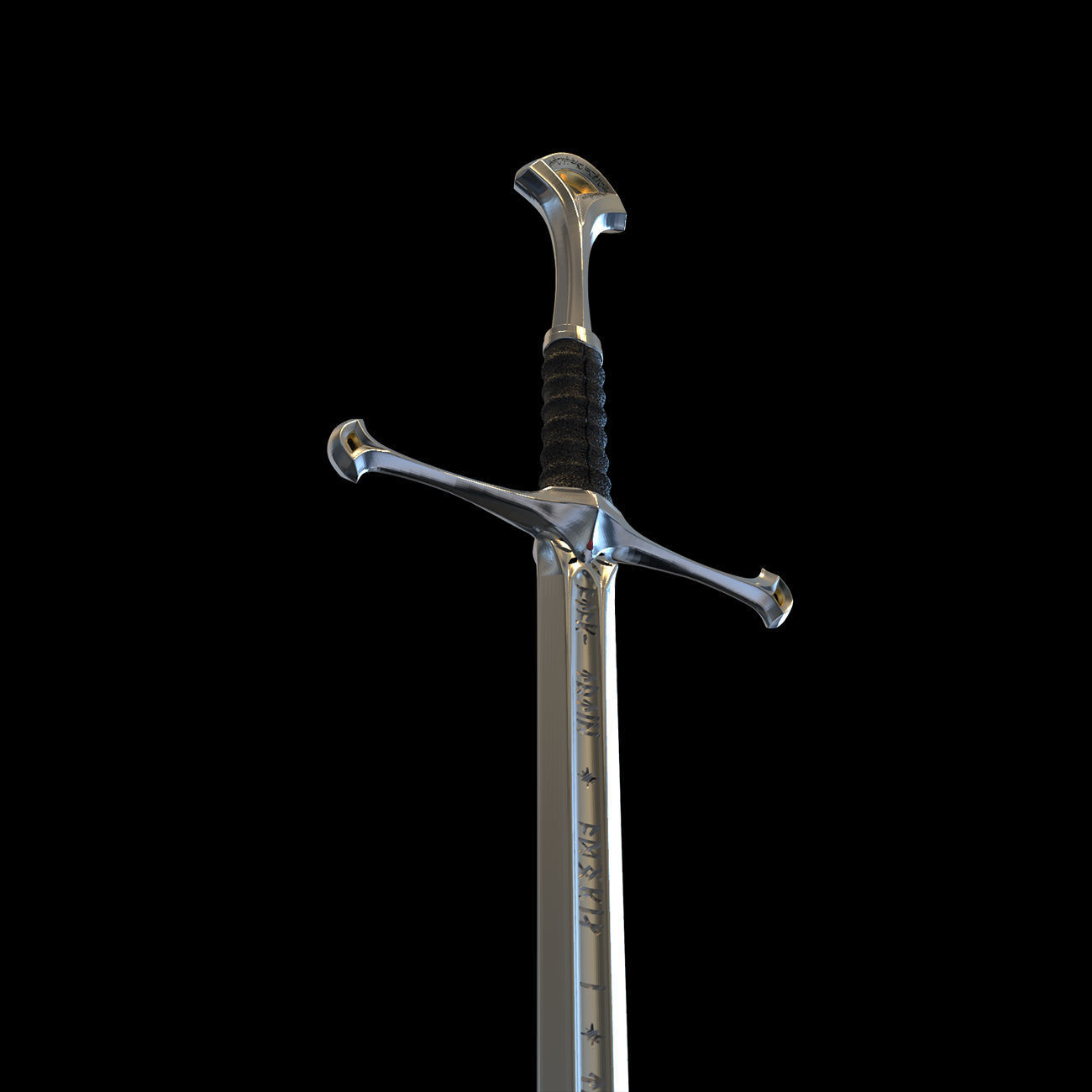 ARAGORN SWORD ANDURIL - LORD OF THE RINGS 3D print model_5
