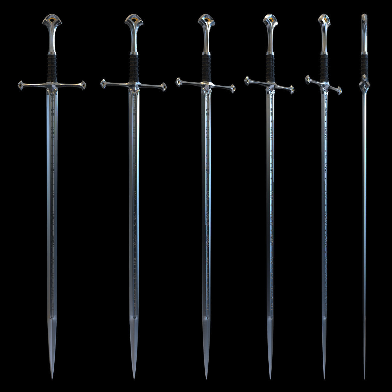 ARAGORN SWORD ANDURIL - LORD OF THE RINGS 3D print model_2
