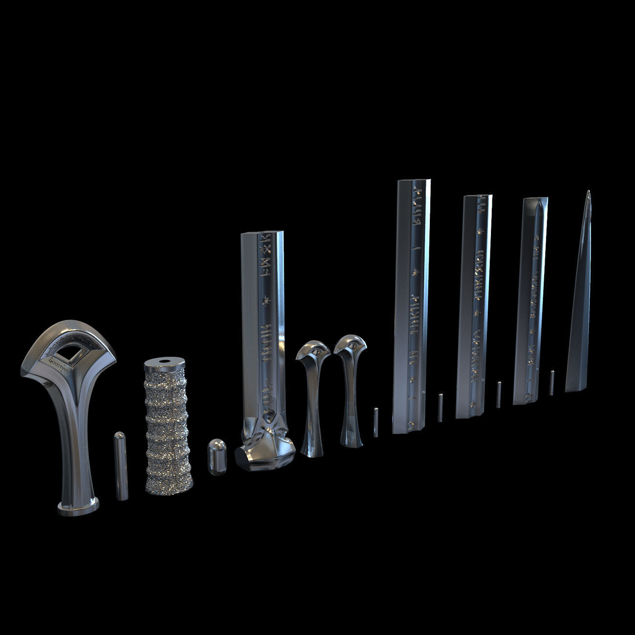 ARAGORN SWORD ANDURIL - LORD OF THE RINGS 3D print model_14