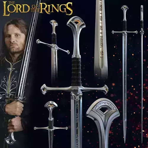 ARAGORN SWORD ANDURIL - LORD OF THE RINGS 3D print model