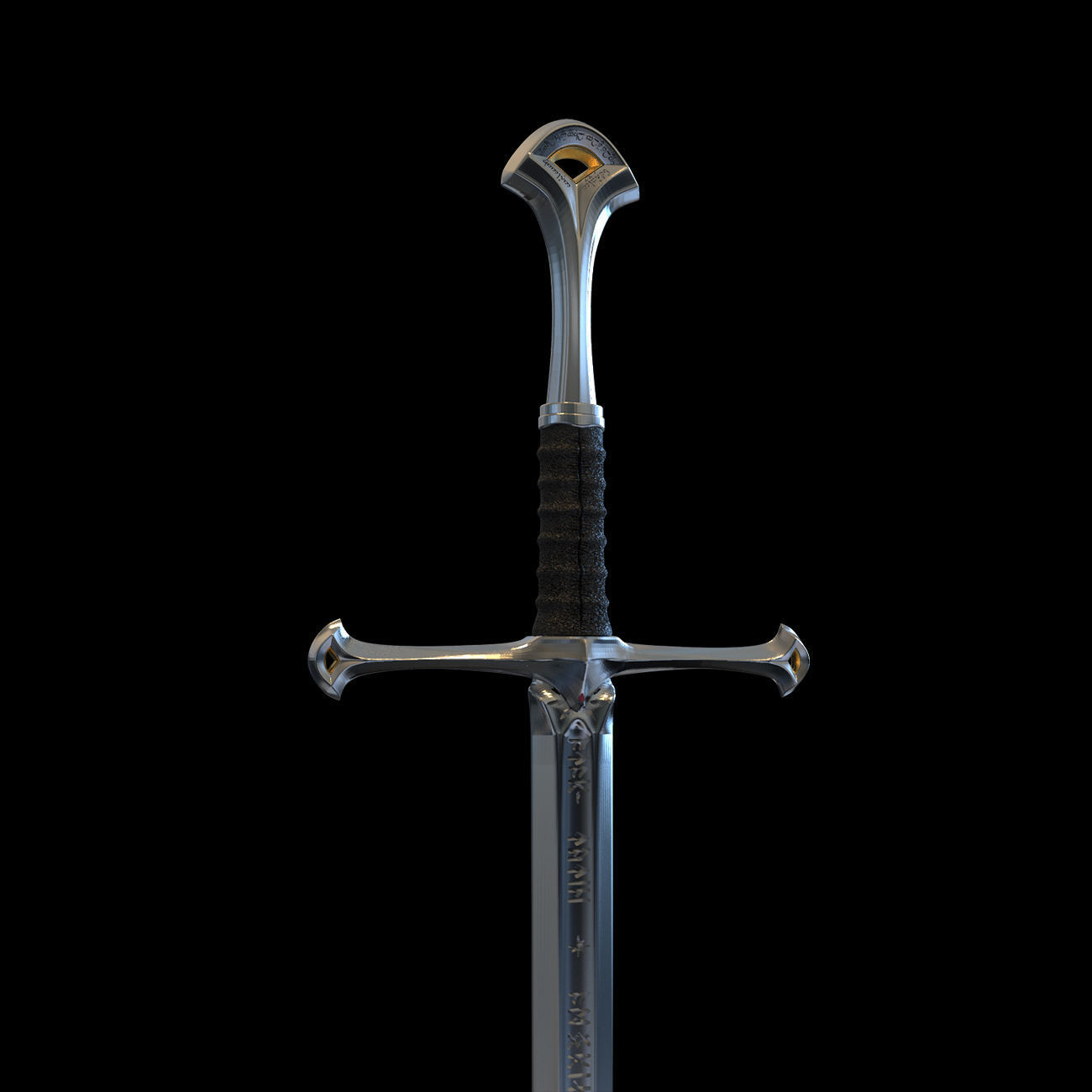 ARAGORN SWORD ANDURIL - LORD OF THE RINGS 3D print model_3