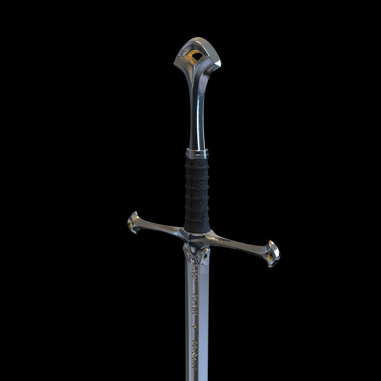 ARAGORN SWORD ANDURIL - LORD OF THE RINGS 3D print model_4