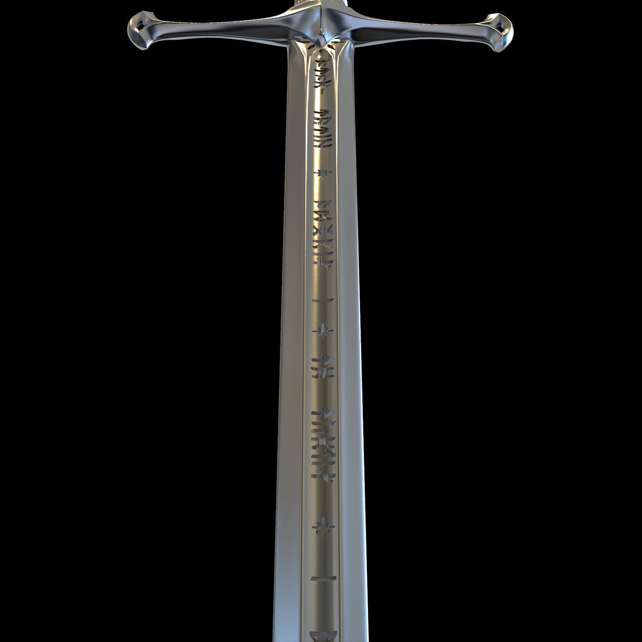 ARAGORN SWORD ANDURIL - LORD OF THE RINGS 3D print model_12