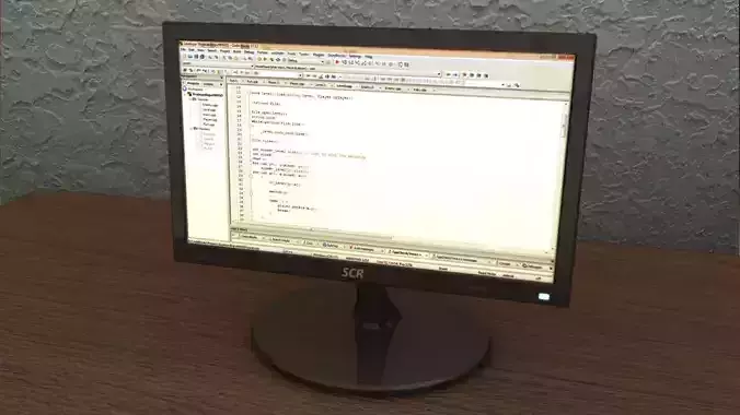 PC Screen Low-poly 3D model