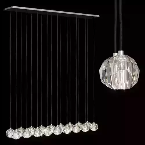 RH BOULE DE CRISTAL LINEAR CLUSTER CHANDELIER 72