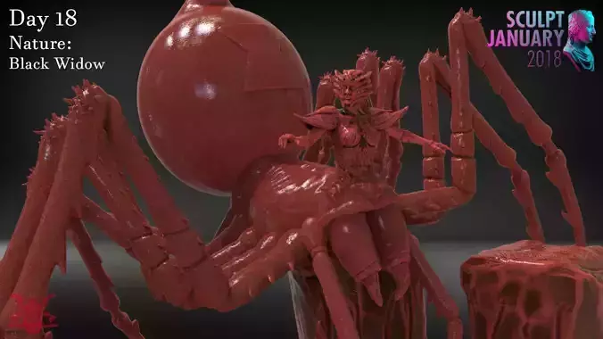 Making a Black Widow Timelapse and Models 3D print model Making a Black Widow Timelapse and Models 3D print model