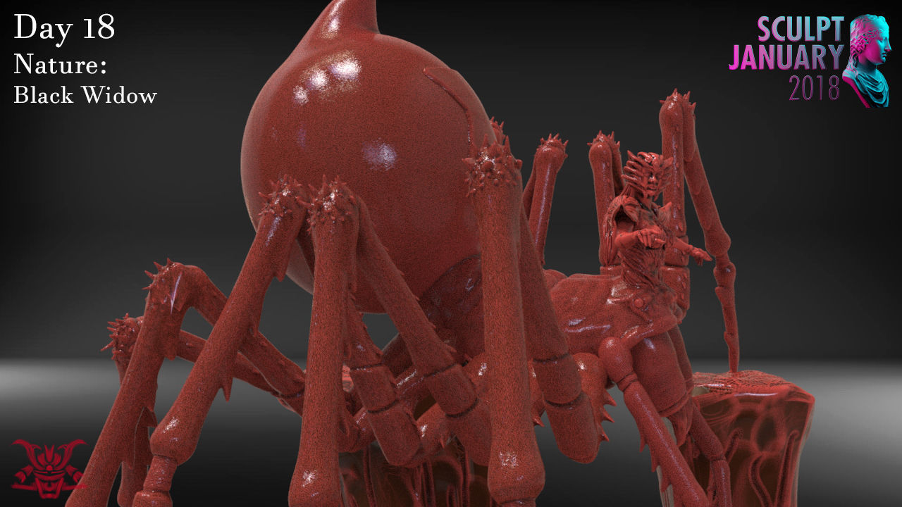 Making a Black Widow Timelapse and Models 3D print model_11