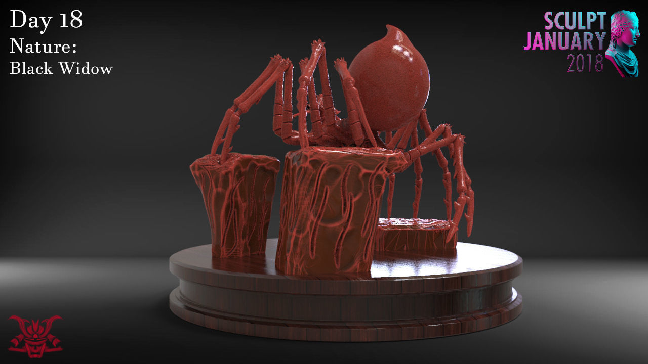 Making a Black Widow Timelapse and Models 3D print model_4