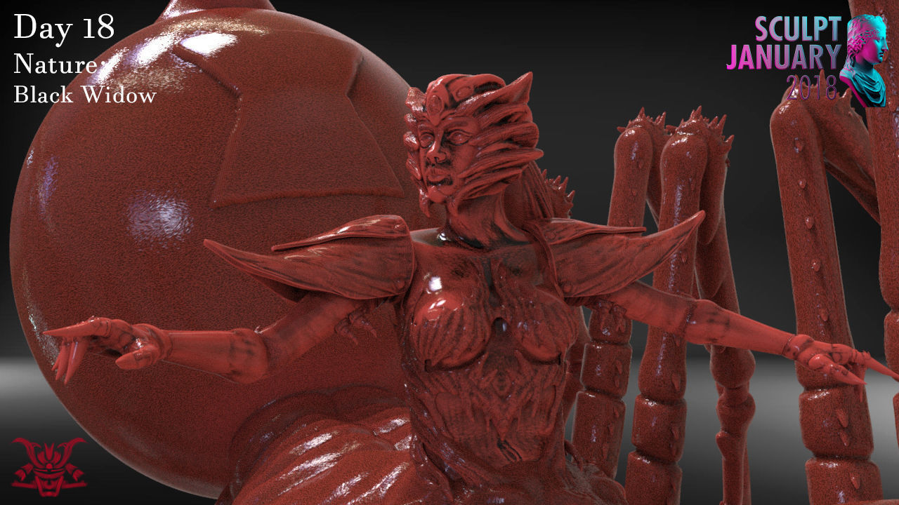 Making a Black Widow Timelapse and Models 3D print model_6