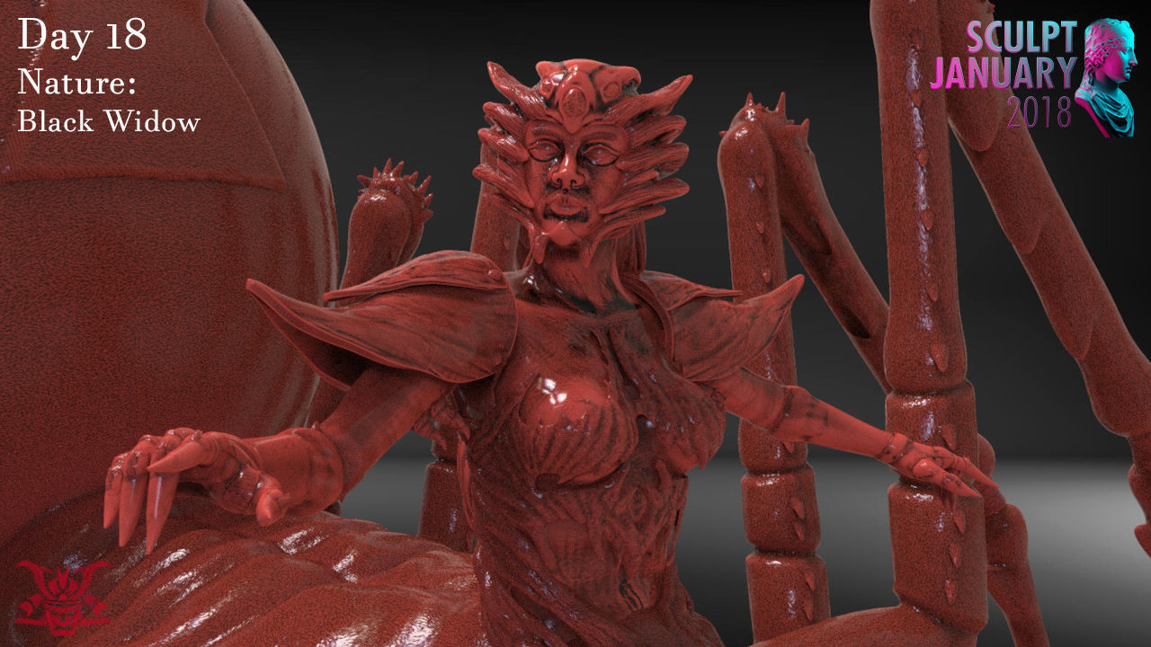 Making a Black Widow Timelapse and Models 3D print model_7