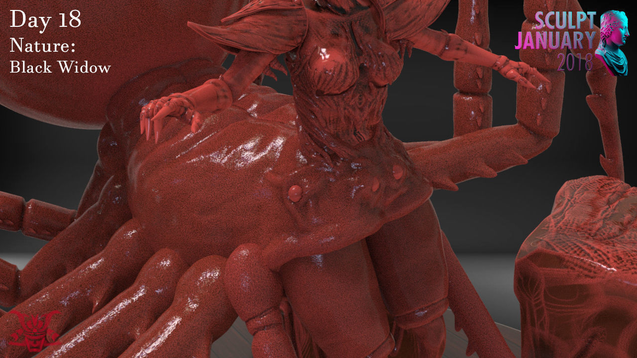 Making a Black Widow Timelapse and Models 3D print model_9