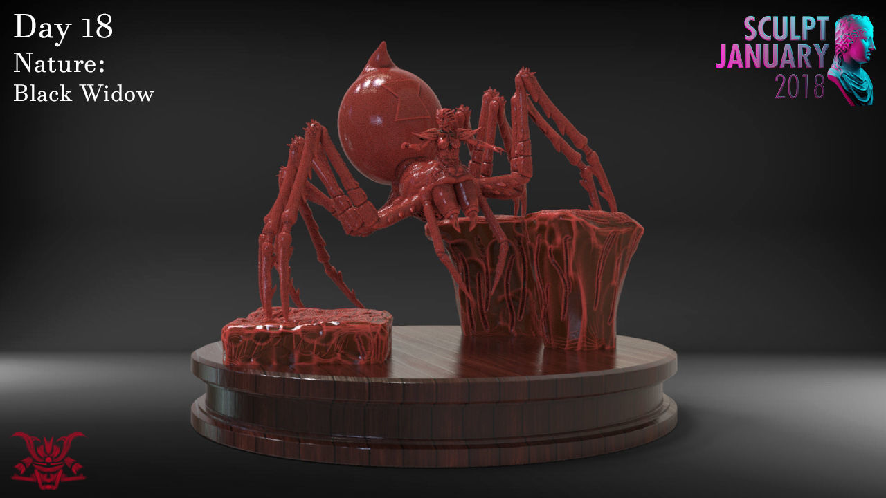 Making a Black Widow Timelapse and Models 3D print model_2