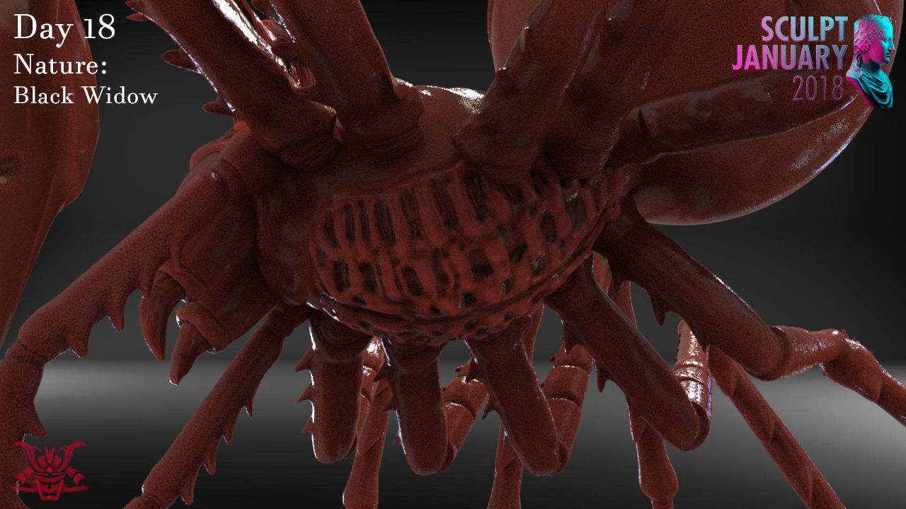 Making a Black Widow Timelapse and Models 3D print model_10