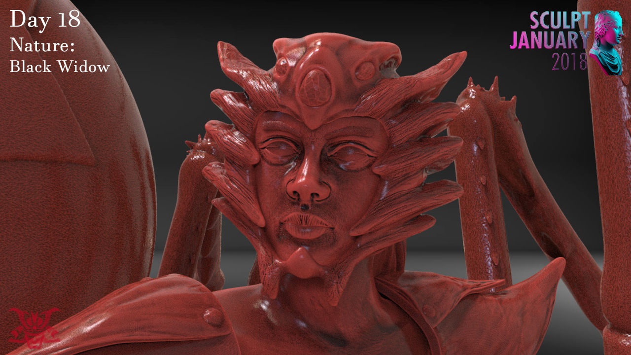 Making a Black Widow Timelapse and Models 3D print model_8