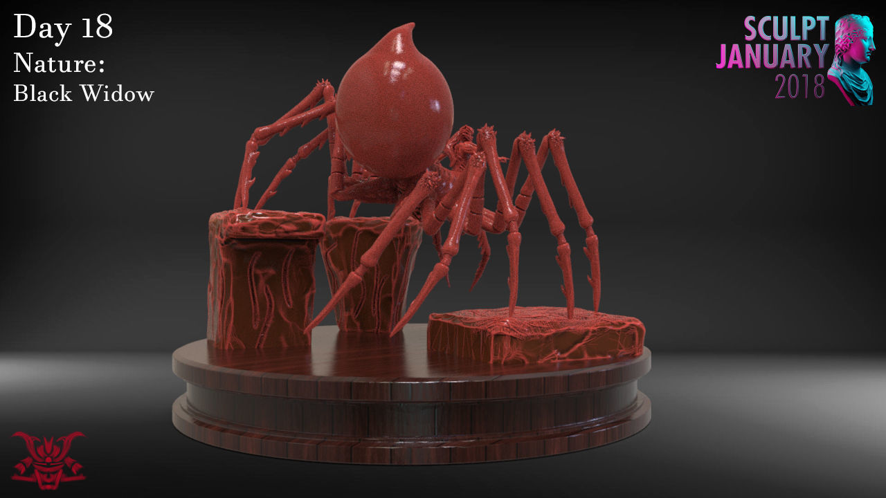 Making a Black Widow Timelapse and Models 3D print model_3