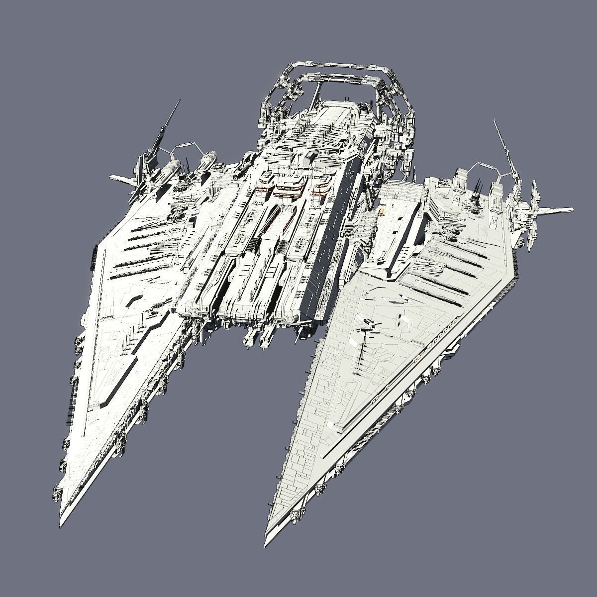 Heavy Detailed Starship 3D model_15
