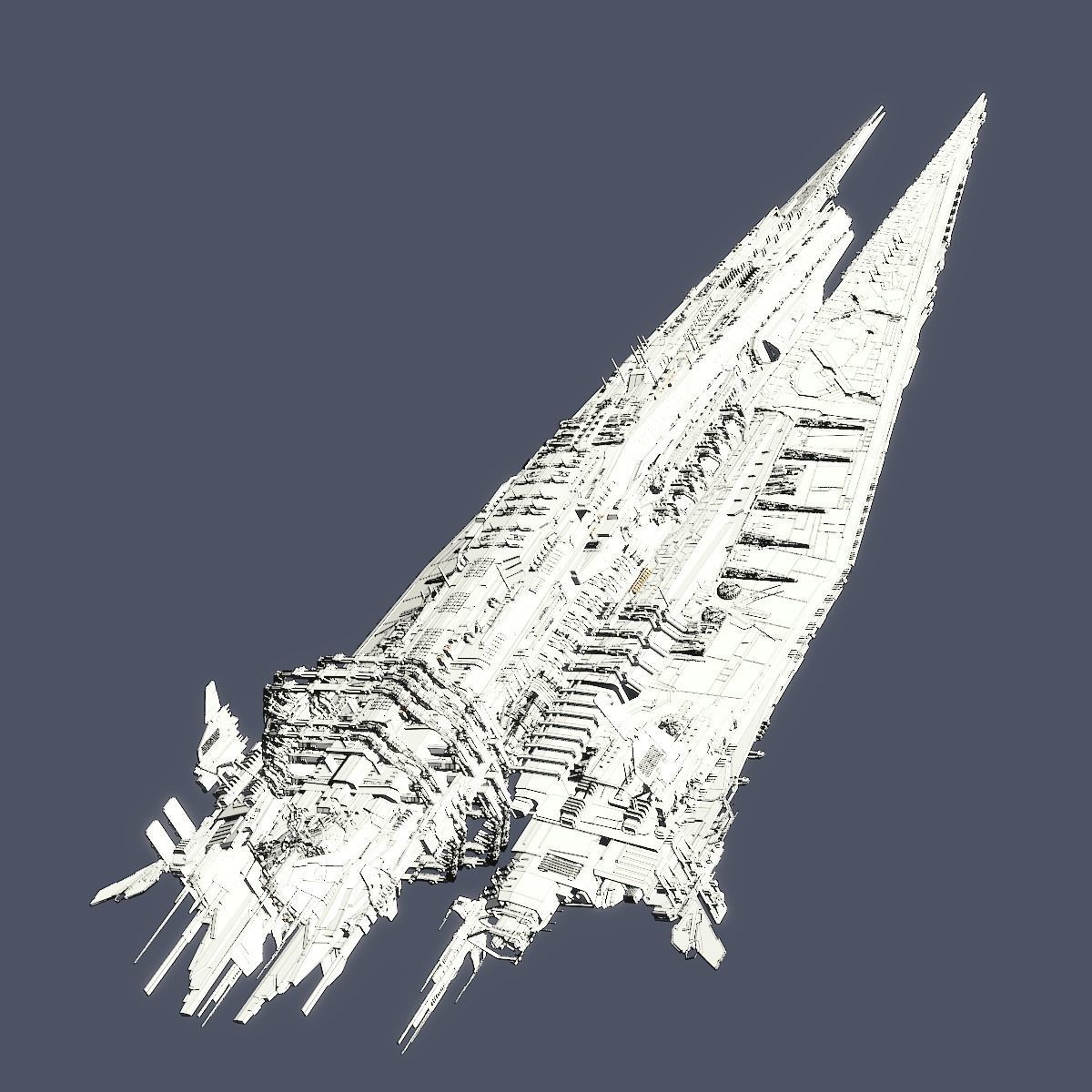 Heavy Detailed Starship 3D model_18