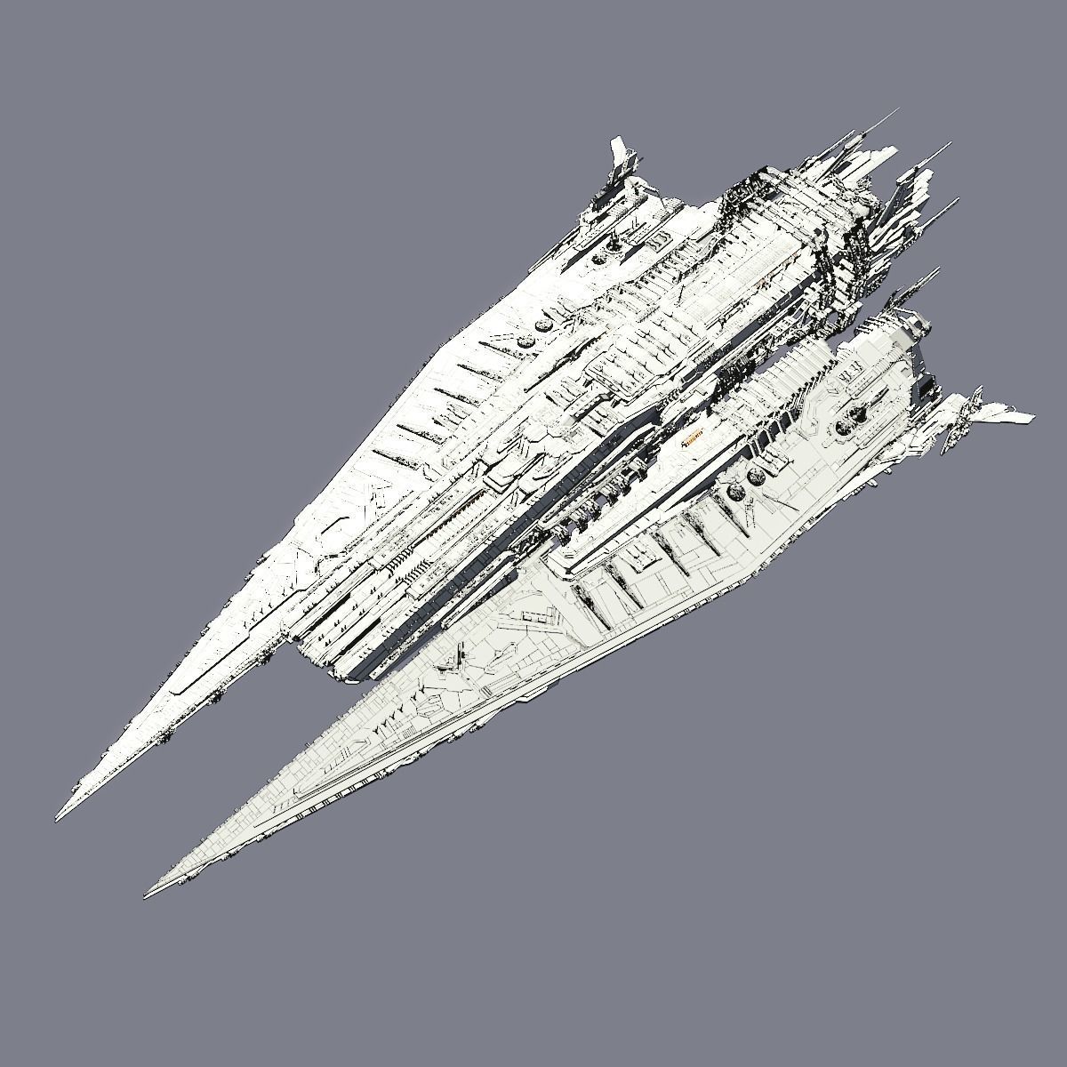 Heavy Detailed Starship 3D model_21