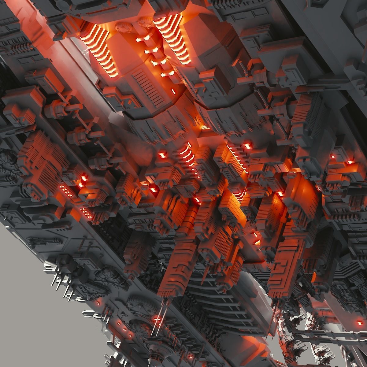 Heavy Detailed Starship 3D model_13