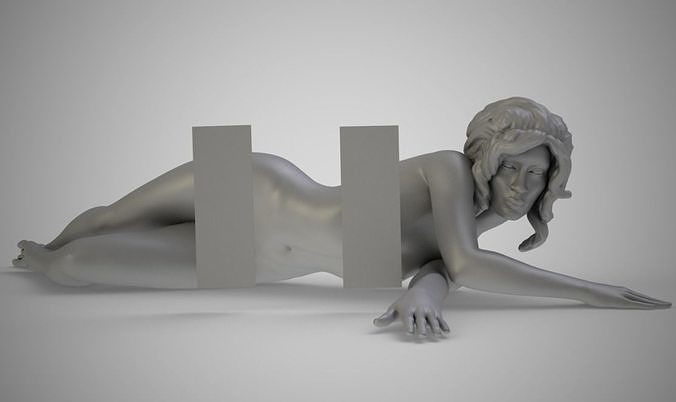 Skinny Girl on the Beach 3D print model