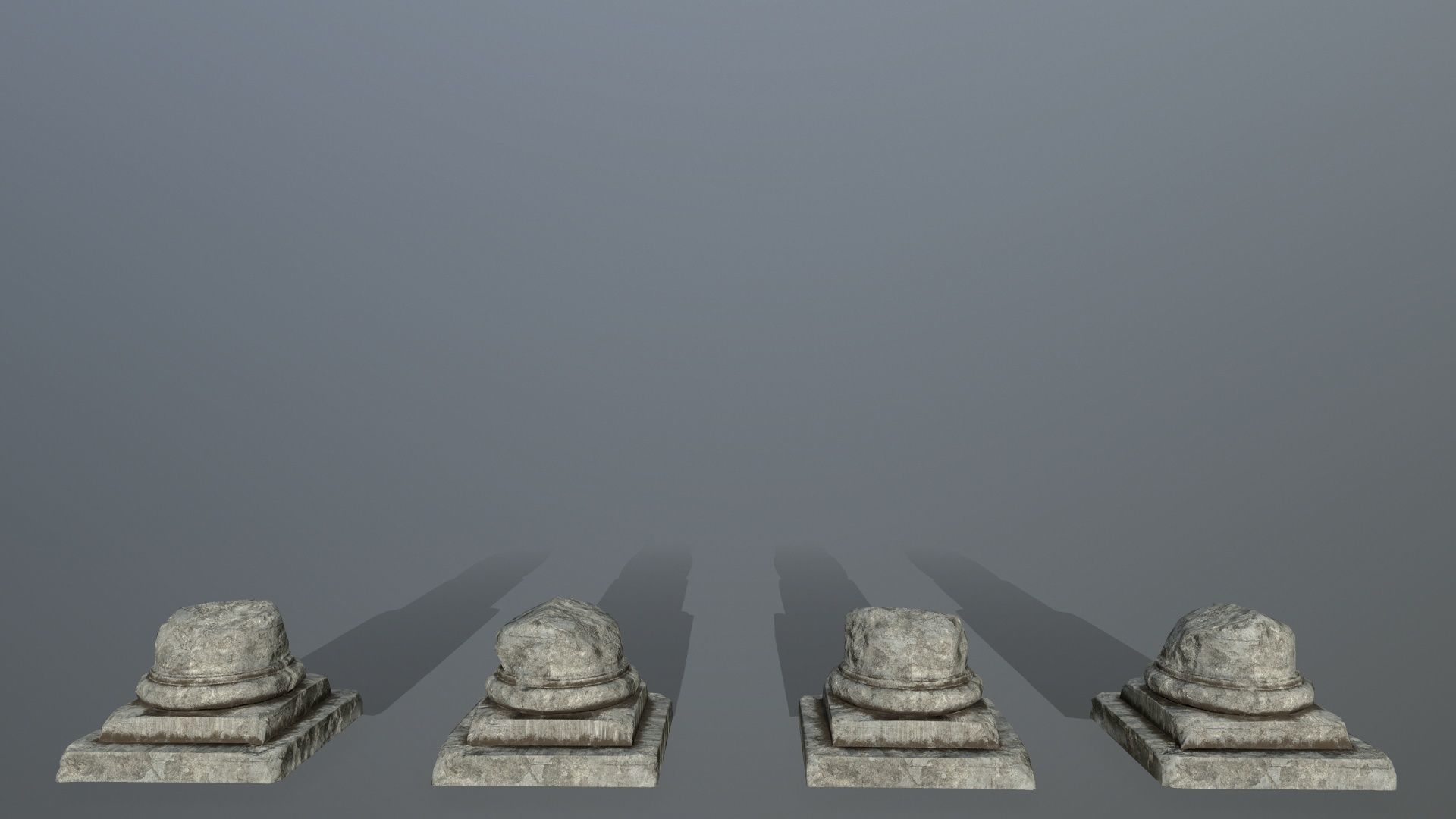 broken pillar Low-poly 3D model_4