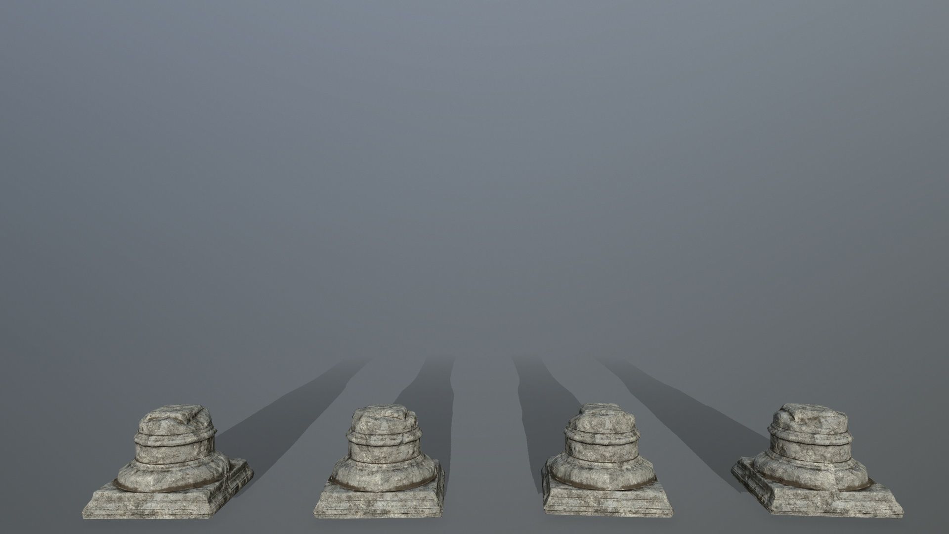 broken pillar Low-poly 3D model_8