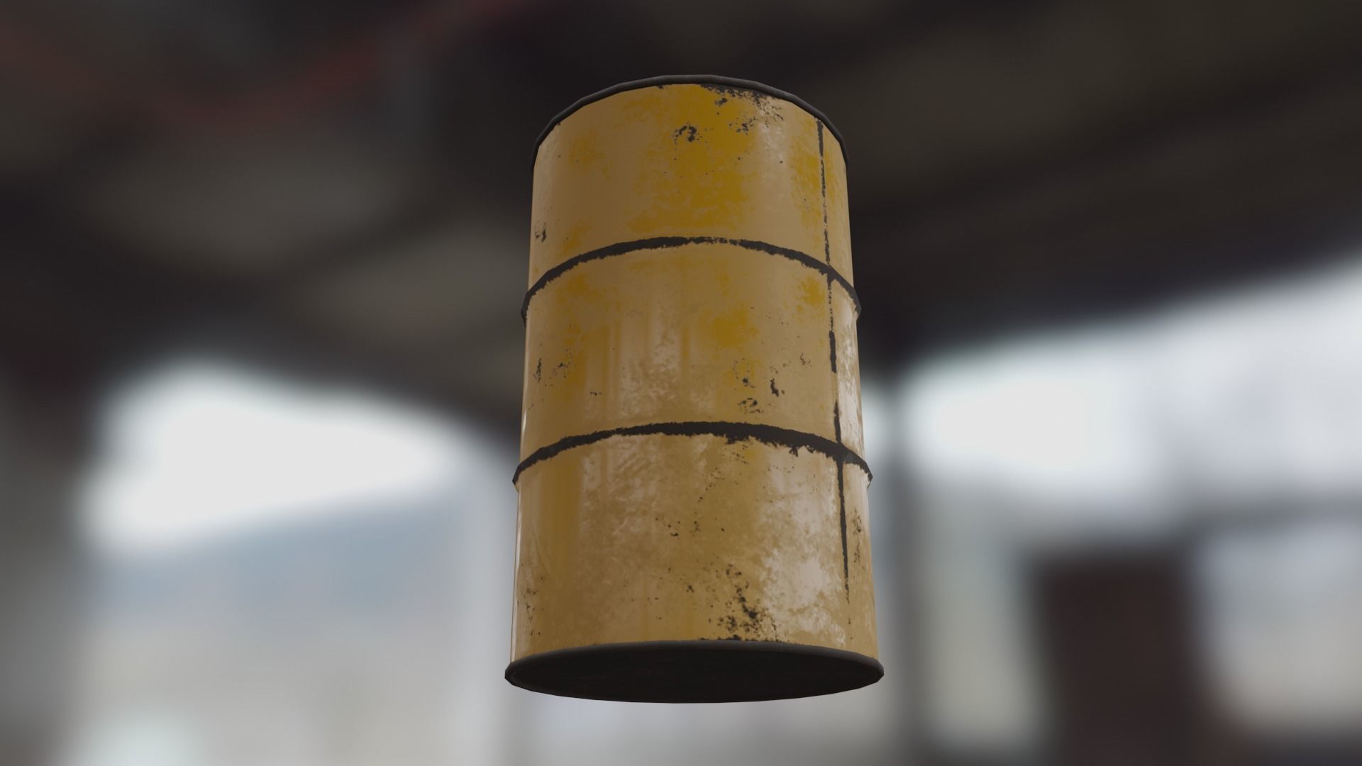 Oil Barrel Low-poly 3D model_3