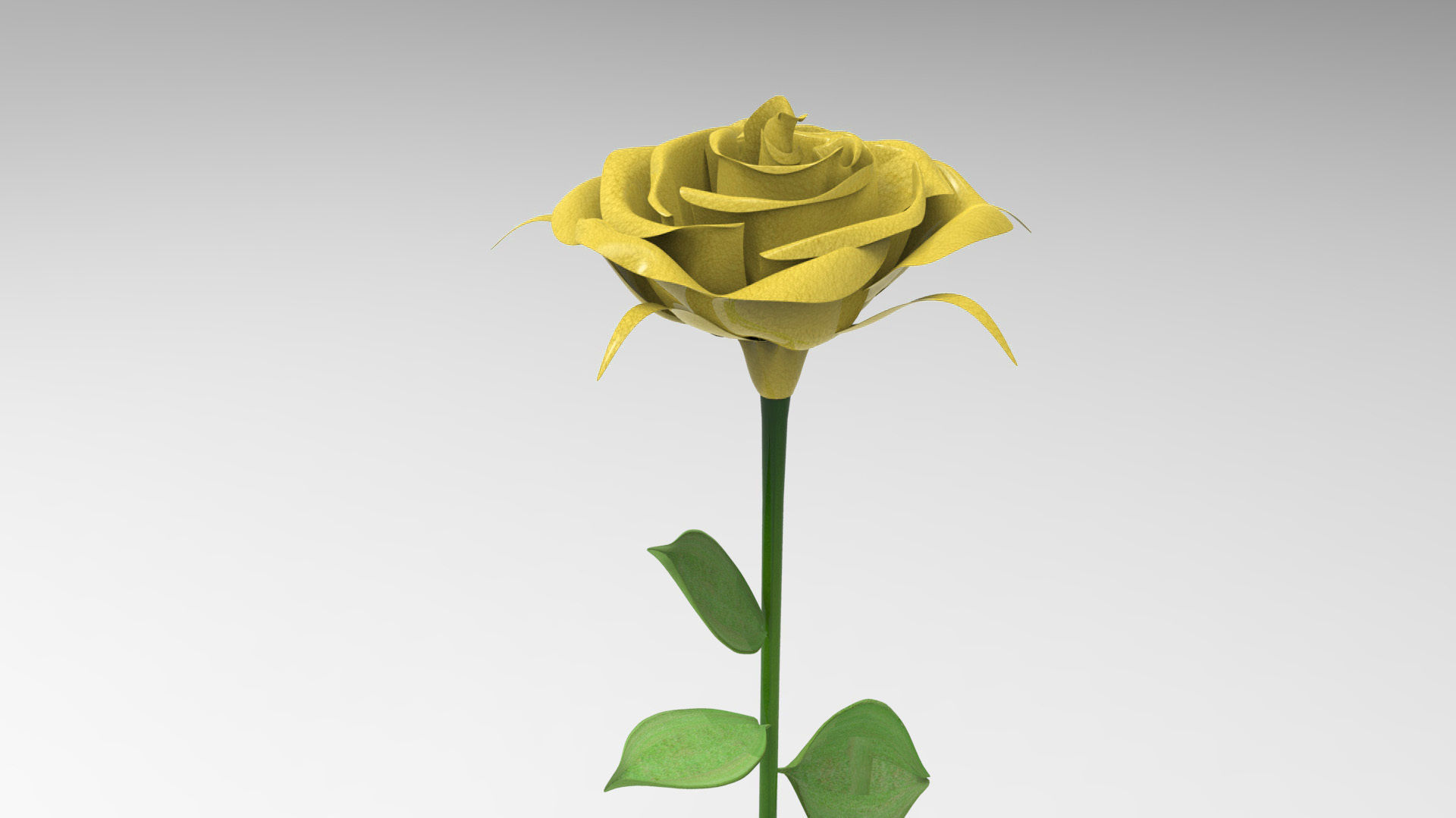 3D Rose origami 3D model_1