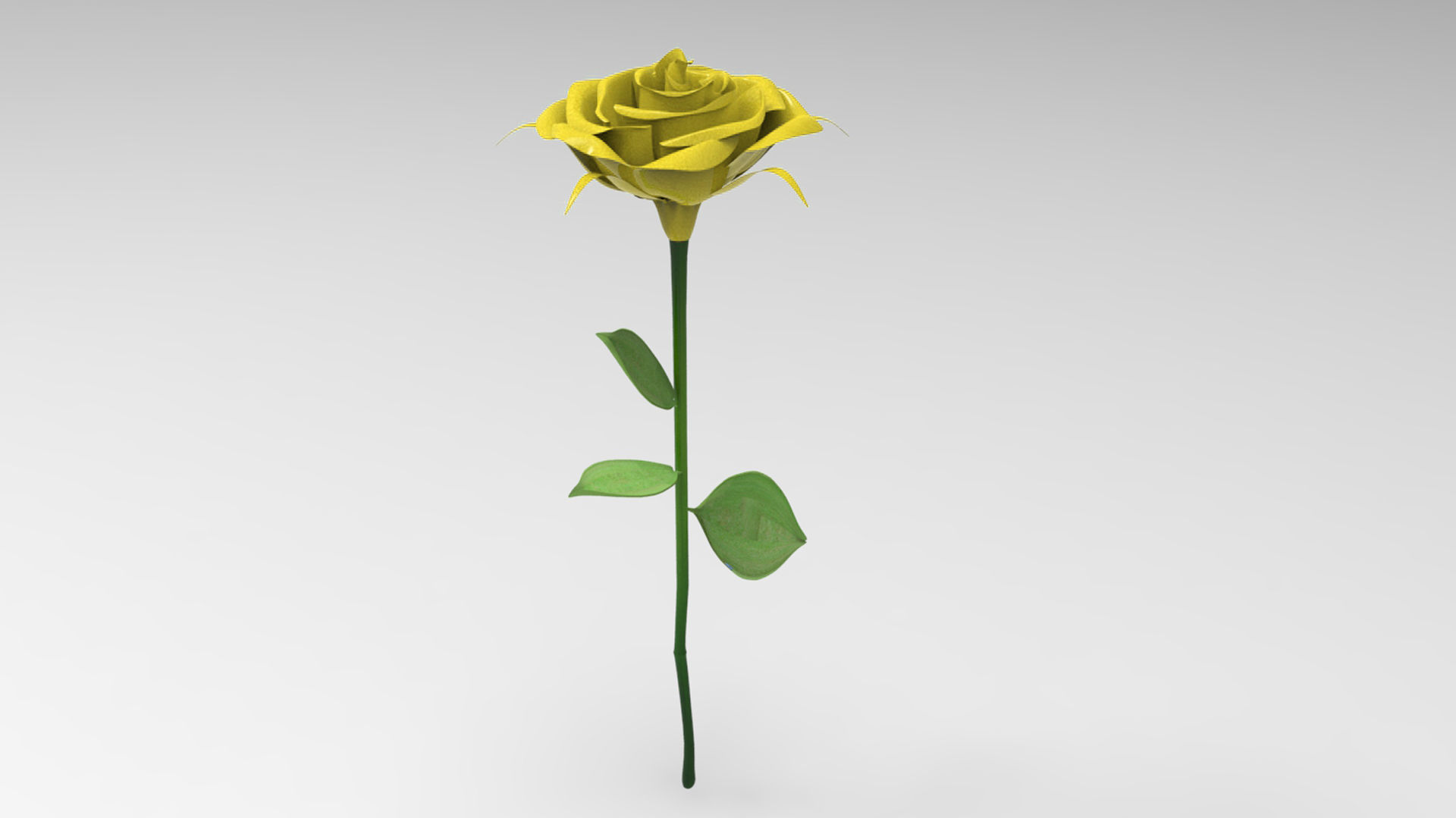 3D Rose origami 3D model_2