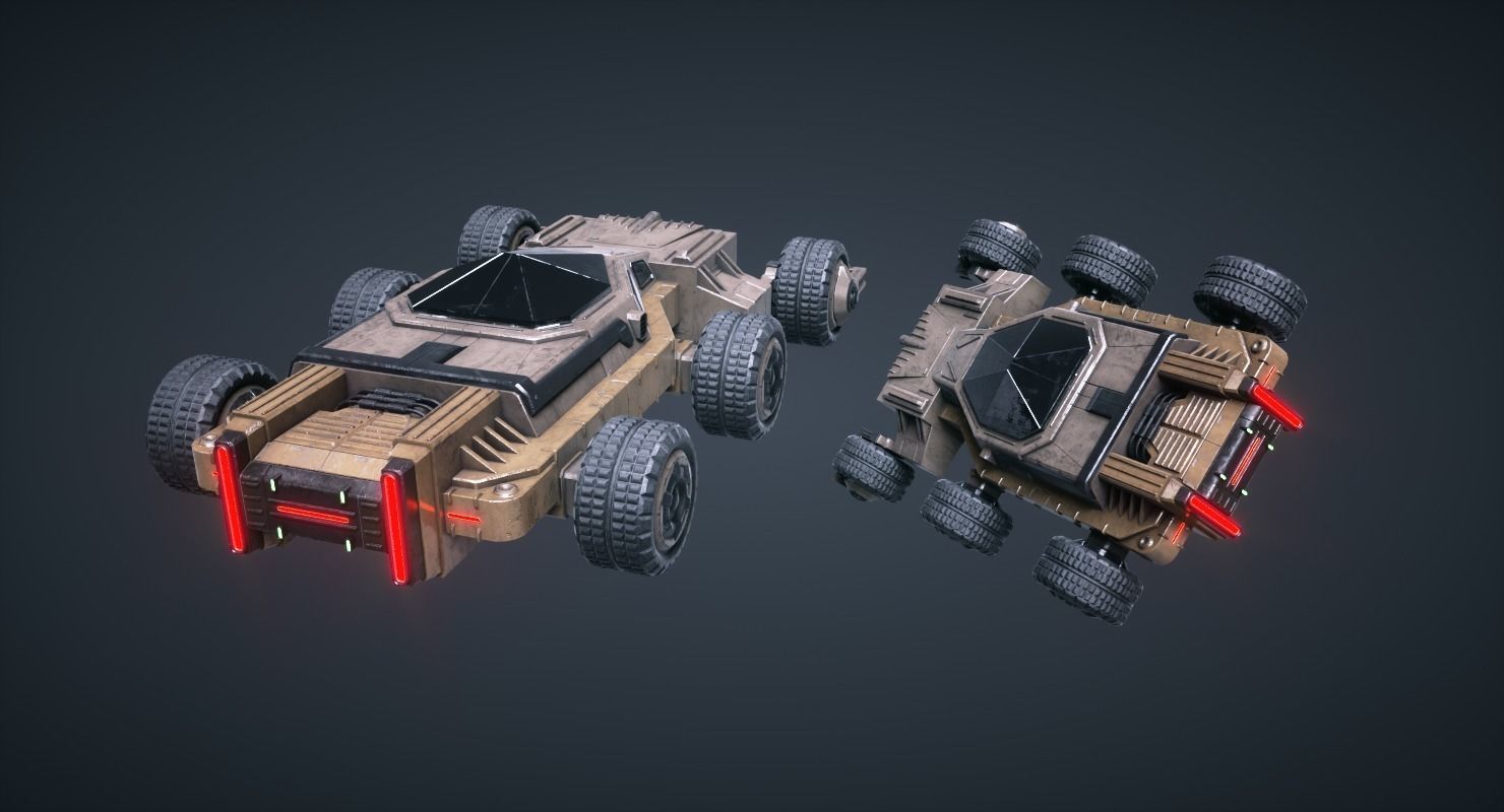 Mars KitBash - Vehicle Low-poly 3D model_2