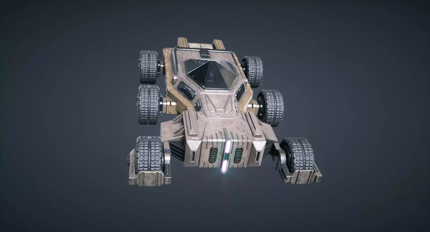 Mars KitBash - Vehicle Low-poly 3D model_0