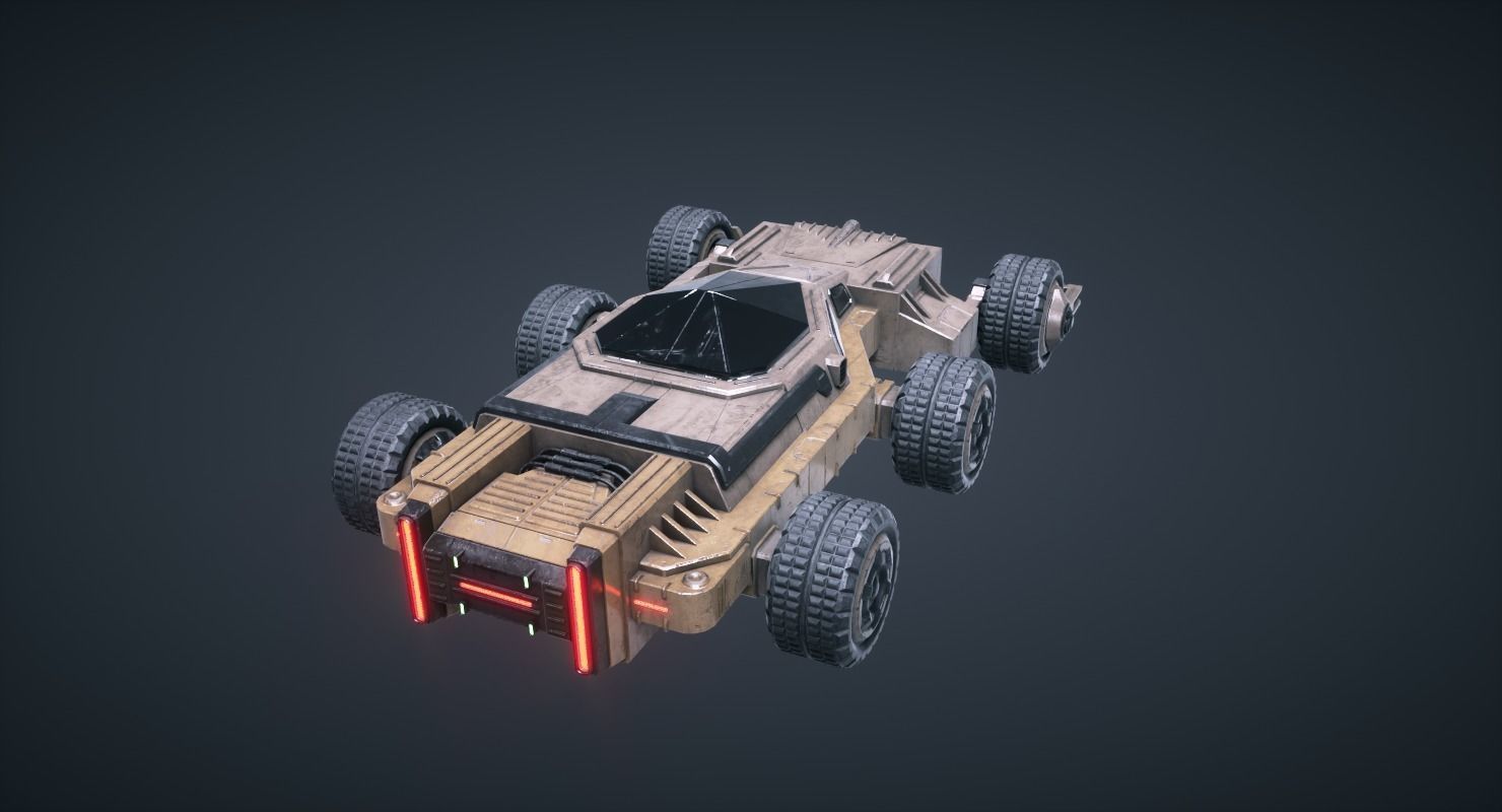 Mars KitBash - Vehicle Low-poly 3D model_5