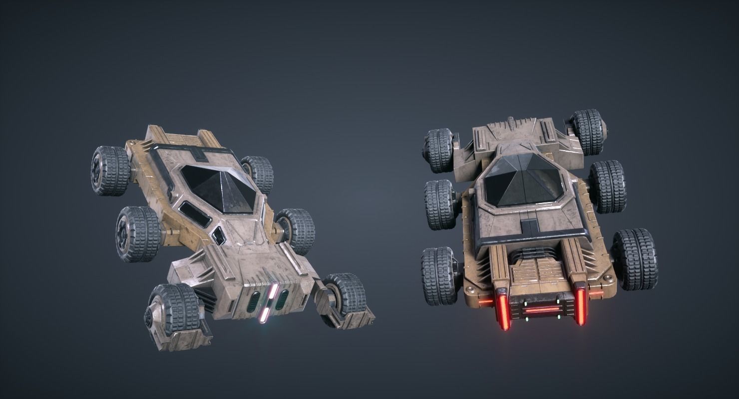 Mars KitBash - Vehicle Low-poly 3D model_3