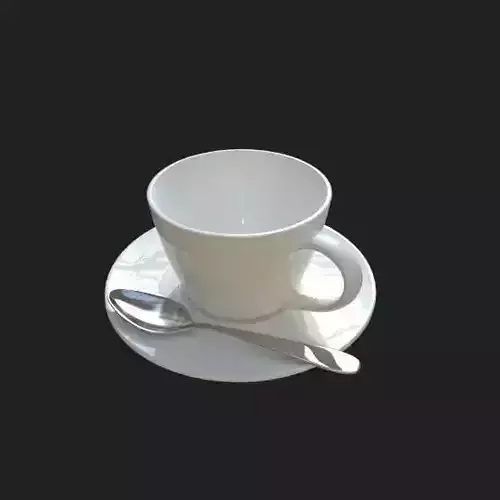 Cup and Spoon 3D model