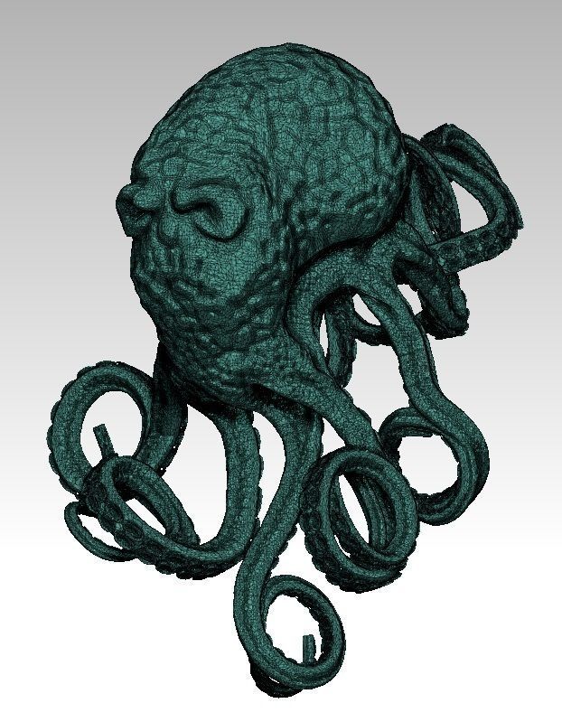 Octopus King Detailed Drawing 3D print model_4
