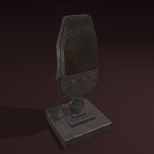 Vintage Microphone  Free low-poly 3D model