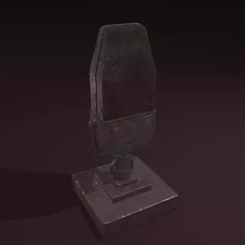 Vintage Microphone  Free low-poly 3D model