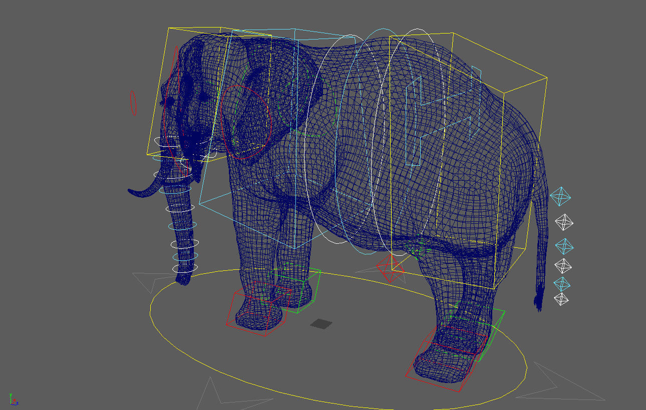 Elephant-Animated-Maya elephant Low-poly 3D model_13