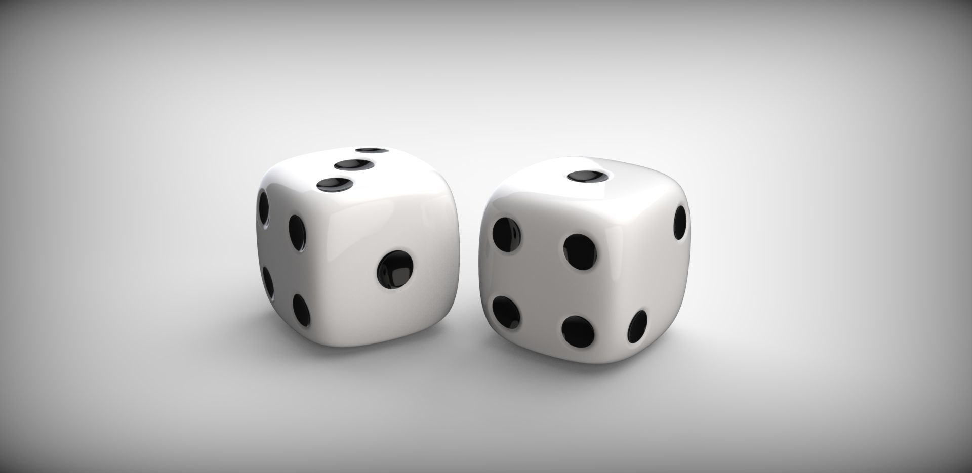 Dice 3D print two 3D print model_1