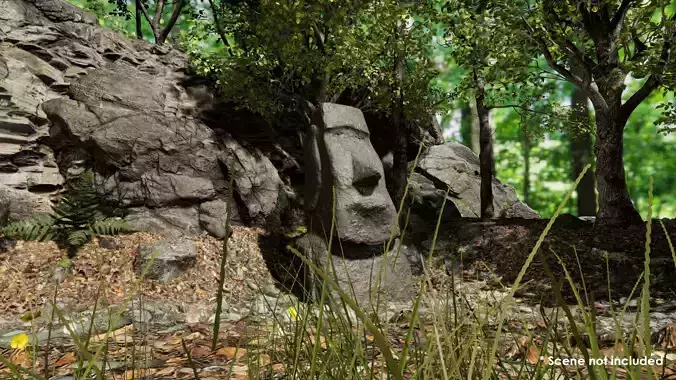 Moai Stone Statues 3D model