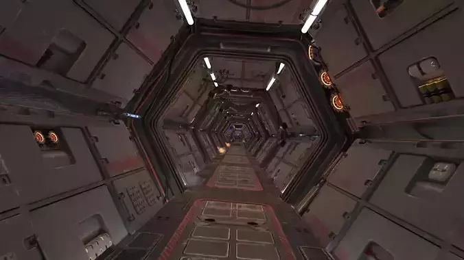 Scifi Corridor 3D model