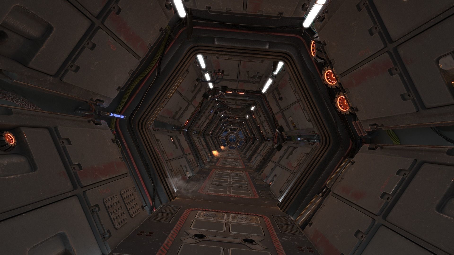 Scifi Corridor 3D model_4