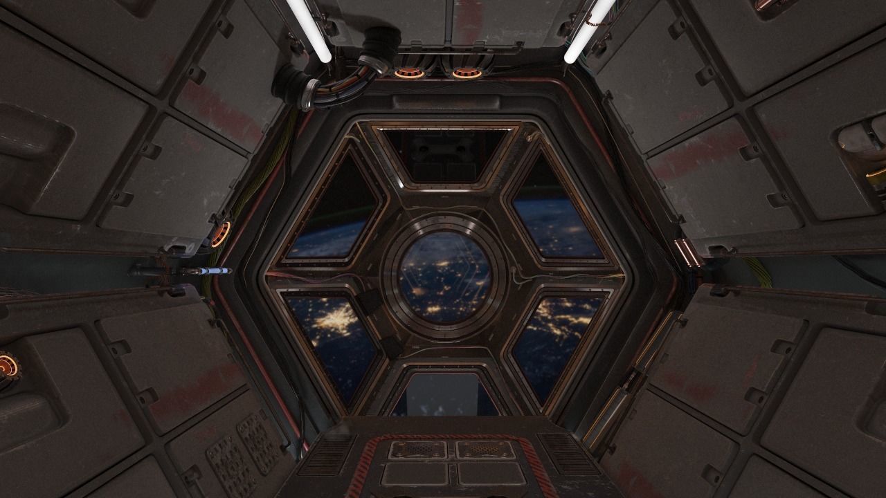 Scifi Corridor 3D model_5