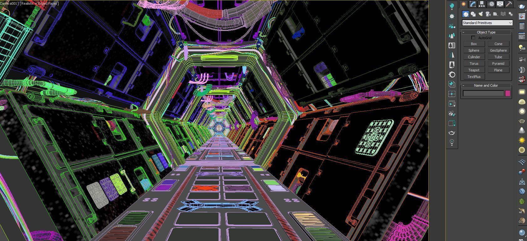 Scifi Corridor 3D model_7